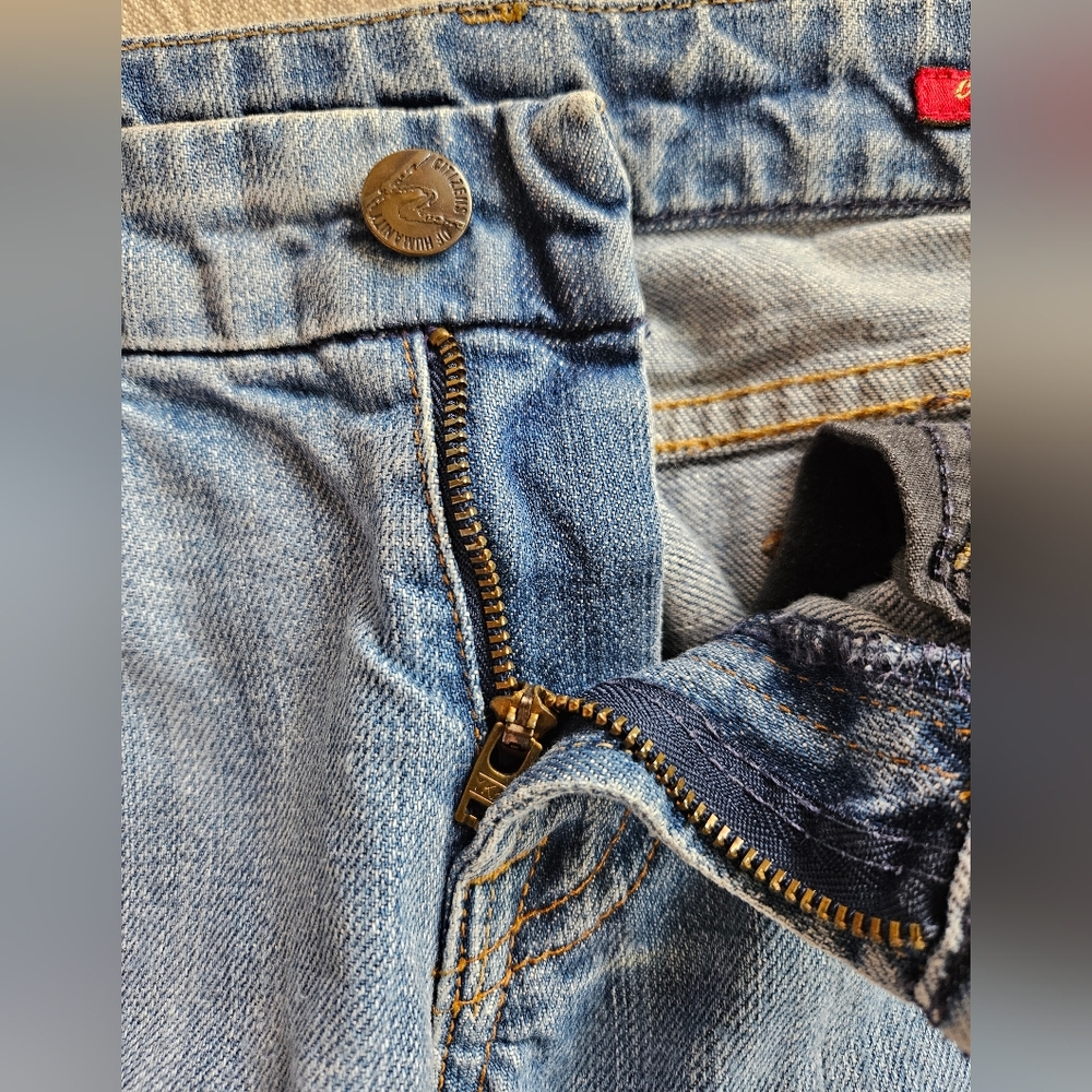 Citizens Of Humanity Blue Jean Denim Long Shorts Classic Cutoff Style 251 - Picture 13 of 16